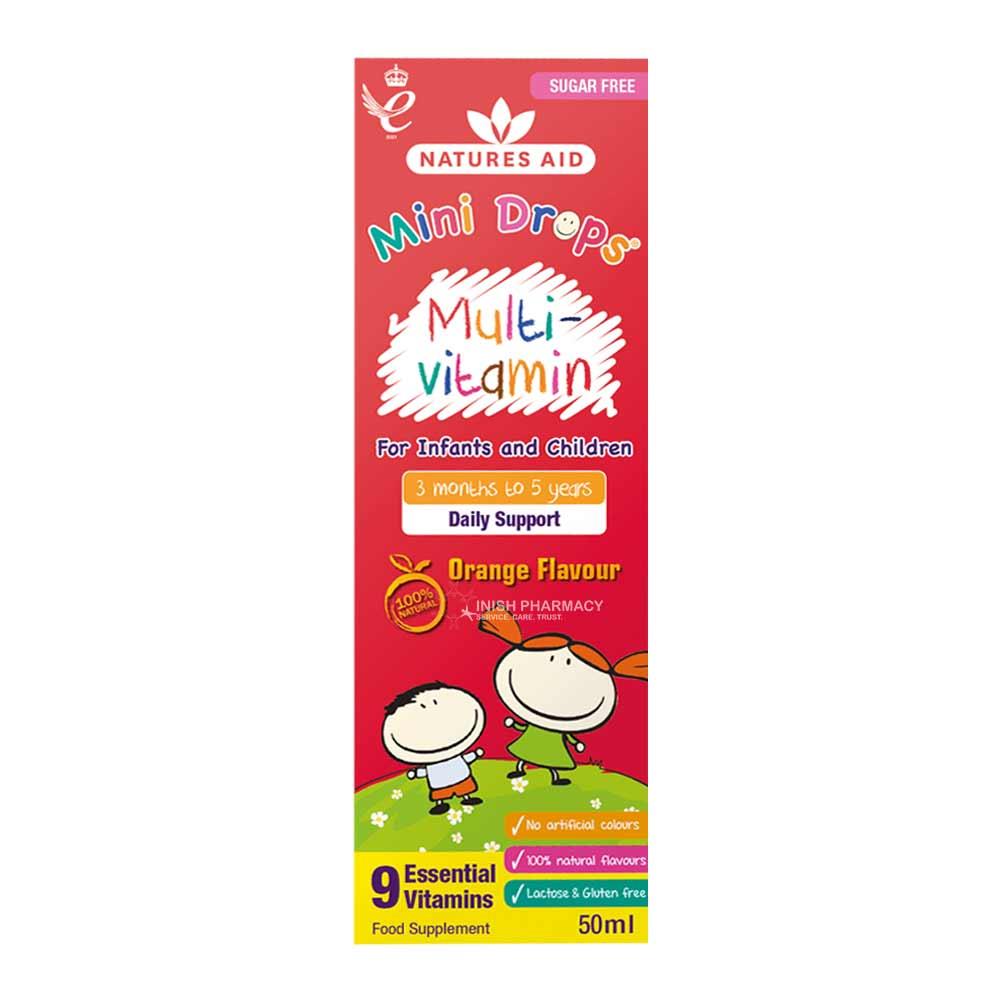Natures Aid - Mini Drops Multi-Vitamin (50ml) pack front