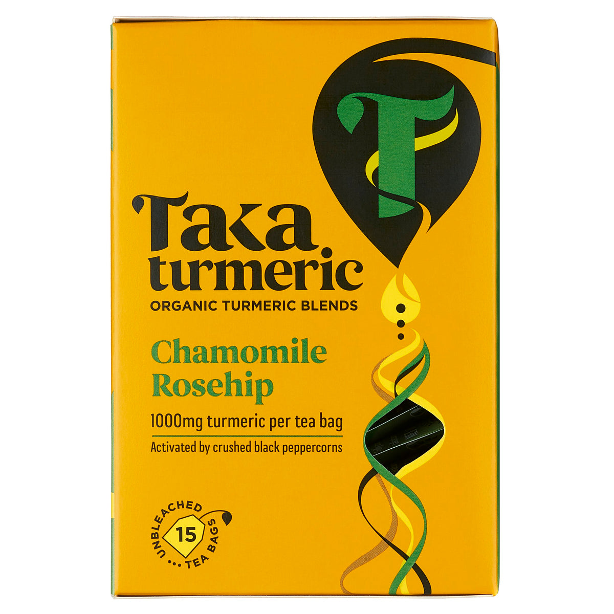 Taka Turmeric Organic Chamomile & Rosehip Tea (15 Tea Bags)