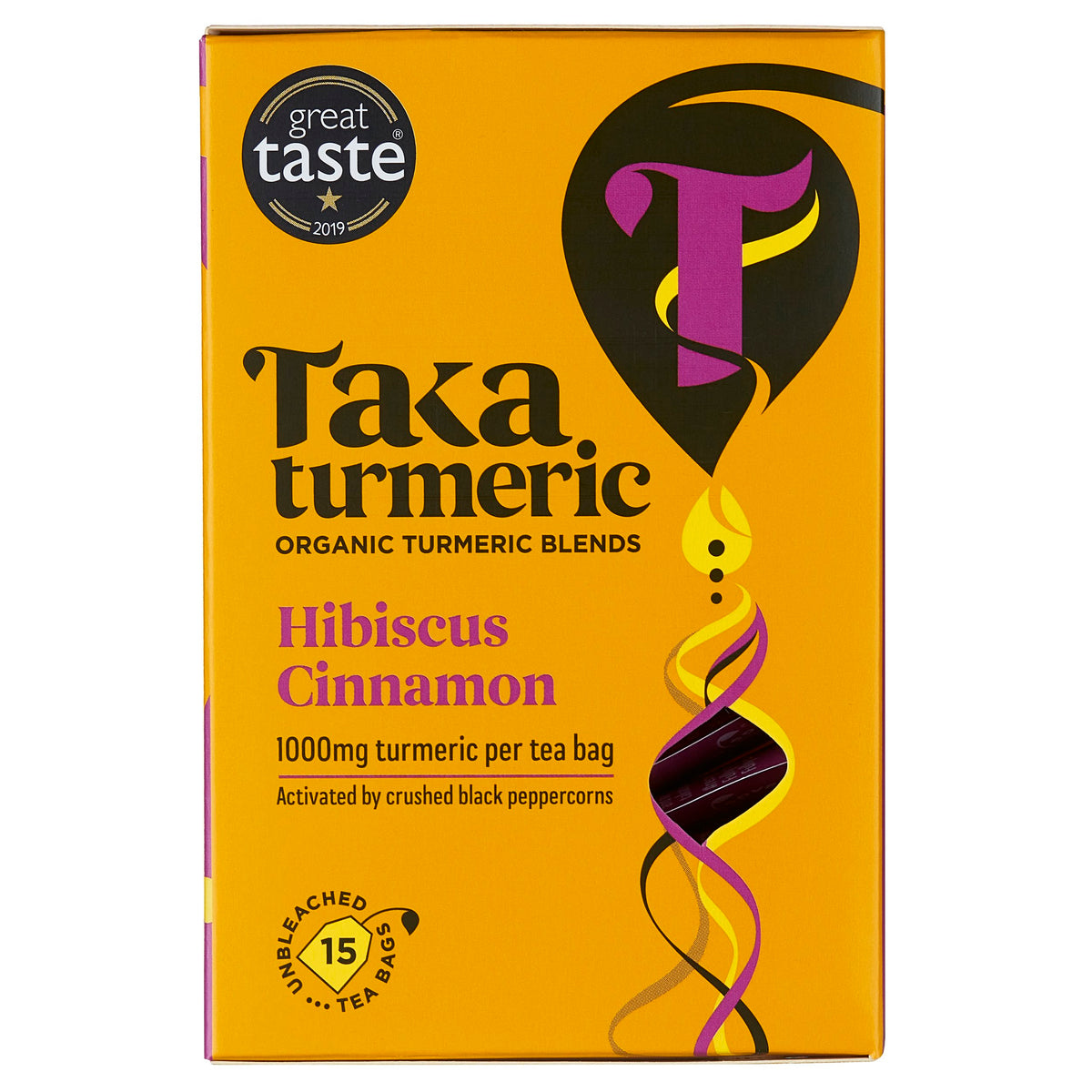 Taka Turmeric Organic Hibiscus & Cinnamon Tea (15 Tea Bags)