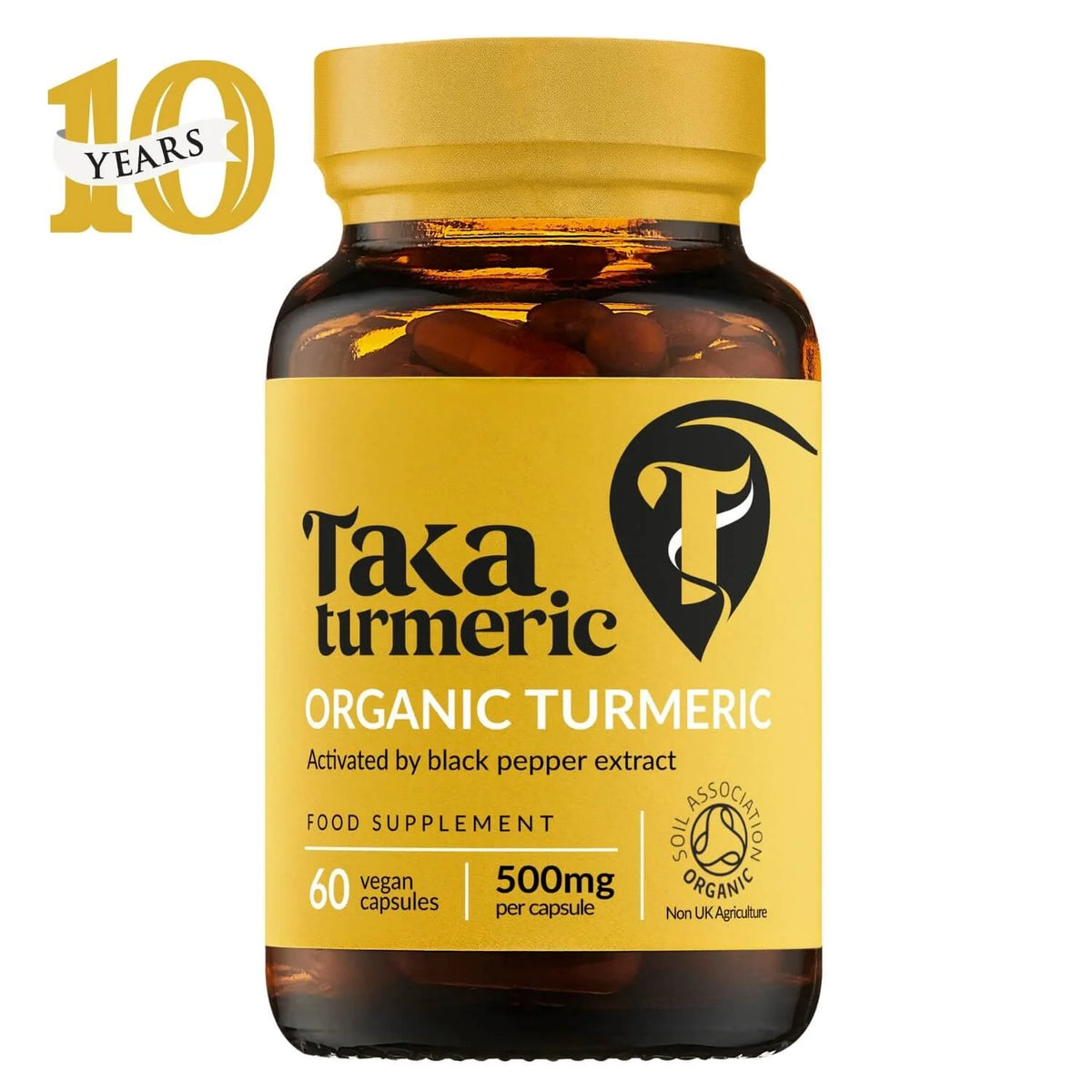 Taka Turmeric Organic Turmeric & Black Pepper (60 Capsules)
