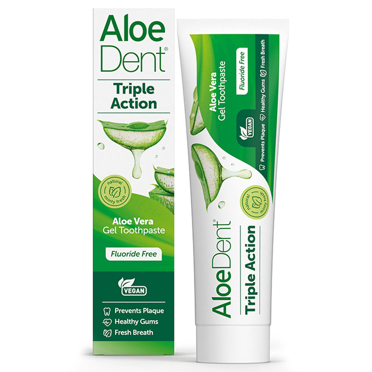 Aloe Dent — Triple Action Fluoride Free Toothpaste (100ml)