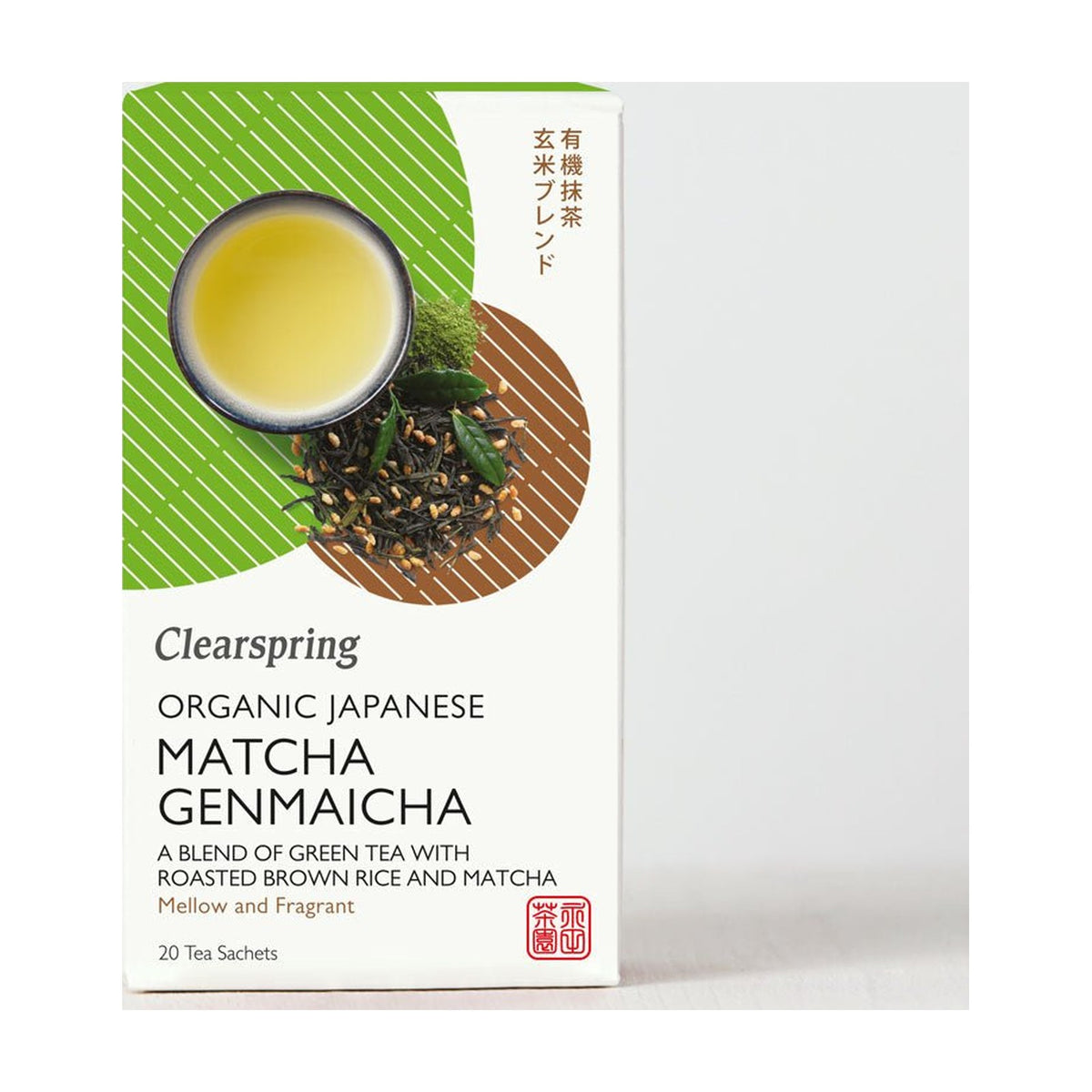 Clearspring — Organic Japanese Matcha Genmaicha - 20 Tea Sachets (20 Tea Sachets)