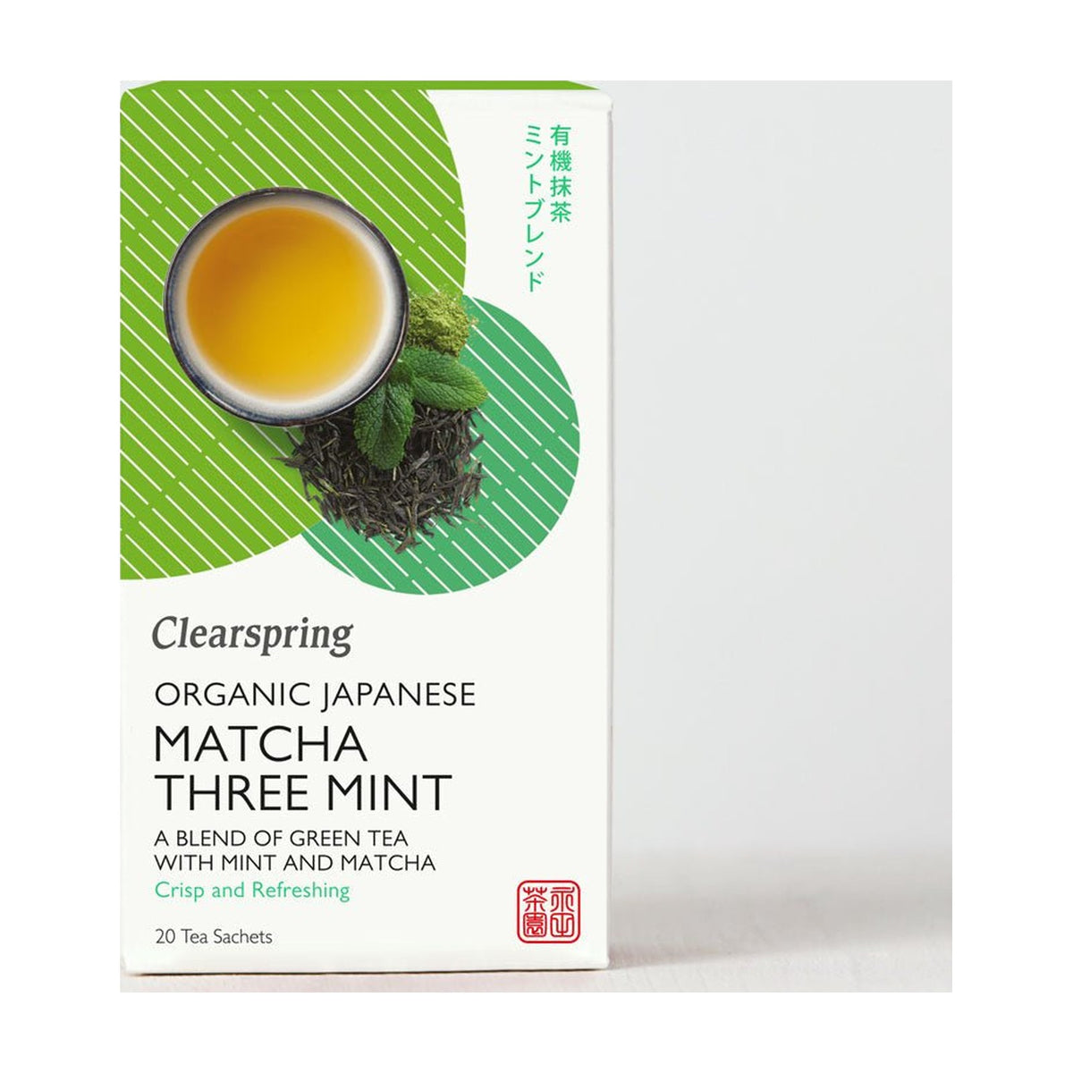 Clearspring — Organic Japanese Matcha Three Mint - 20 Tea Sachets (20 Tea Sachets)