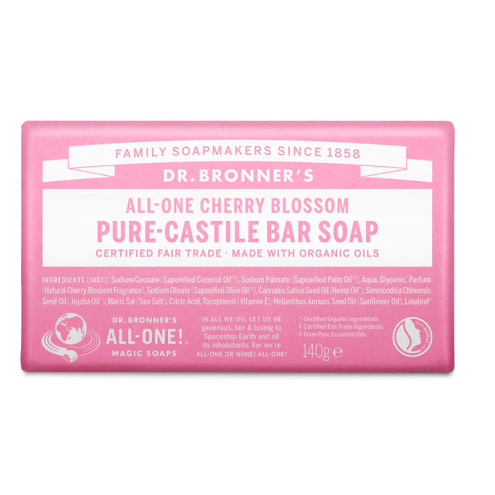 Dr. Bronner's — Cherry Blossom Pure-Castile Soap Bar (140g)