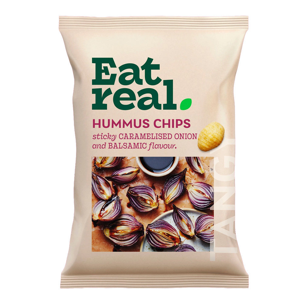 Eat Real — Hummus Chips, Caramelised Onion & Balsamic (110g)