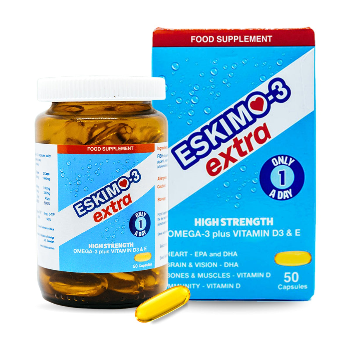 Eskimo-3 Eskimo Extra with D3 & E (50 caps) pack front