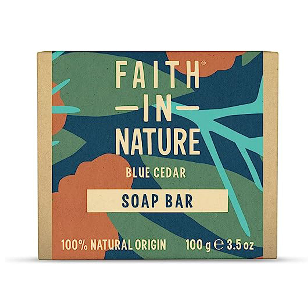 Faith In Nature Blue Cedar Soap Bar (100g)