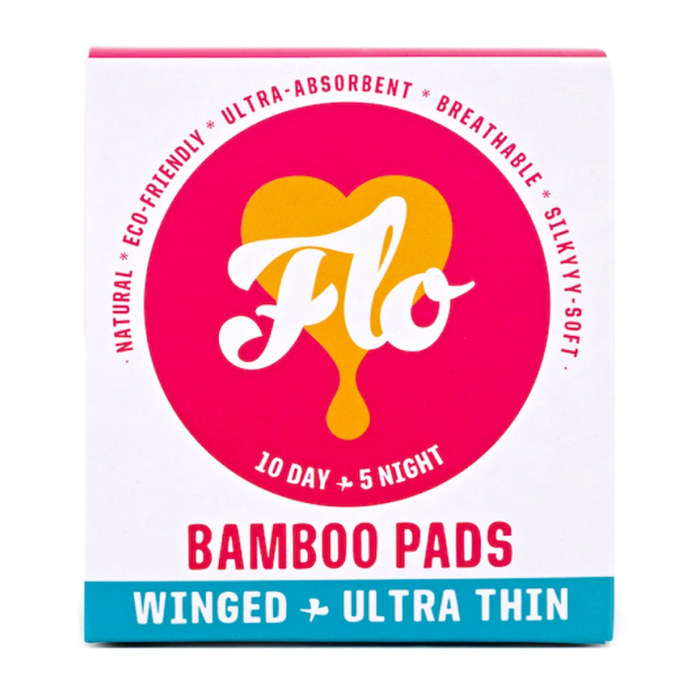 FLO — Bamboo Sanitary Pads, Day & Night Combo Pack (15 pads)