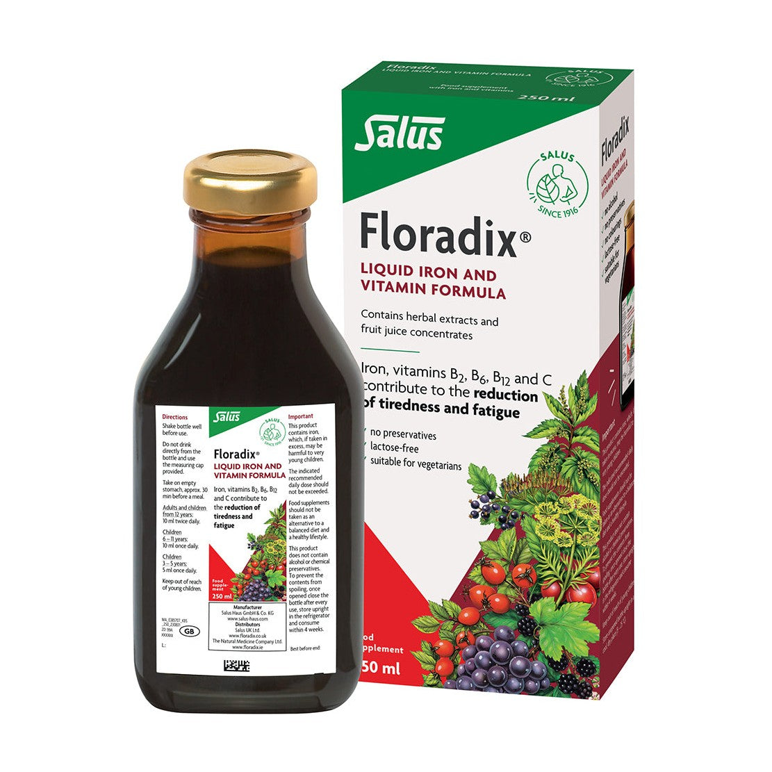 Salus Floradix Liquid Iron Formula 250ml
