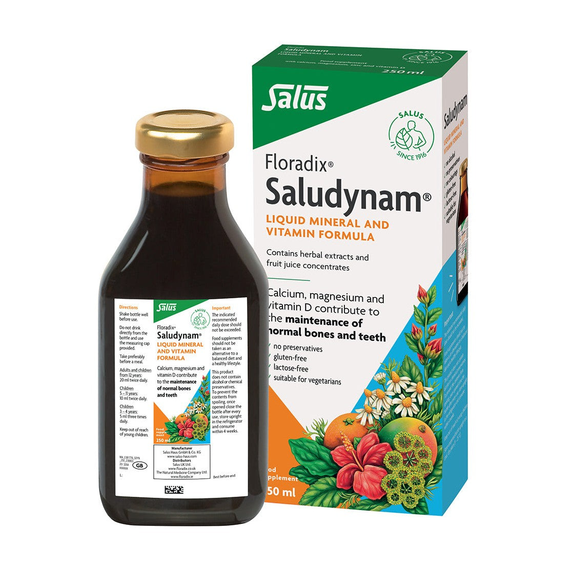 Salus Saludynam Calcium Magnesium Zinc 250ml