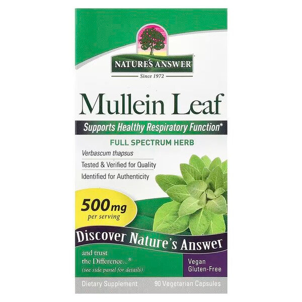 Nature's Answer — Mullein Leaf, 500mg (90 vcaps)