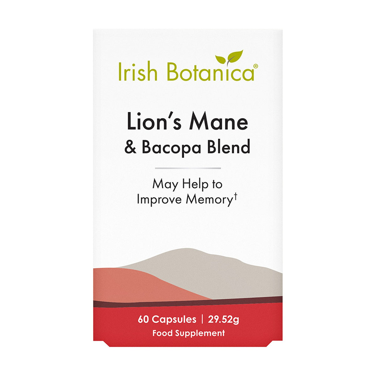 Irish Botanica Lion's Mane & Bacopa Blend 60 caps pack