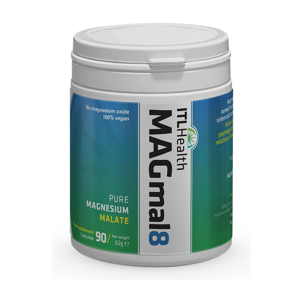 ITL Health MAGmal8 Pure Magnesium Malate (90 caps) pack