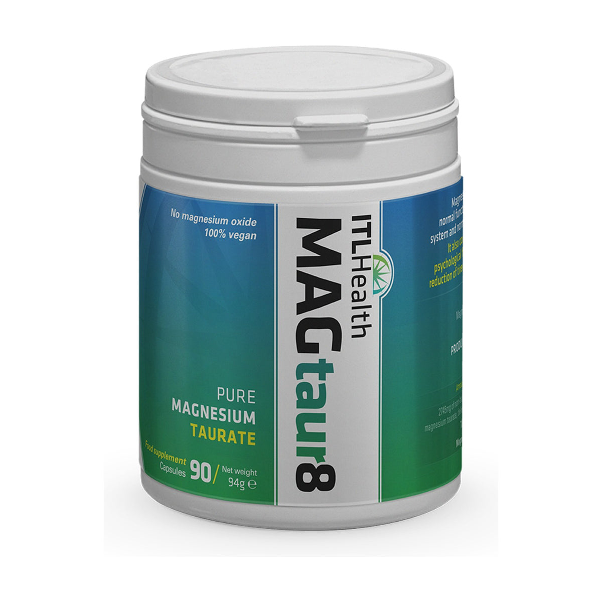 ITL Health MAGtaur8 Pure Magnesium Taurate (90 caps) pack