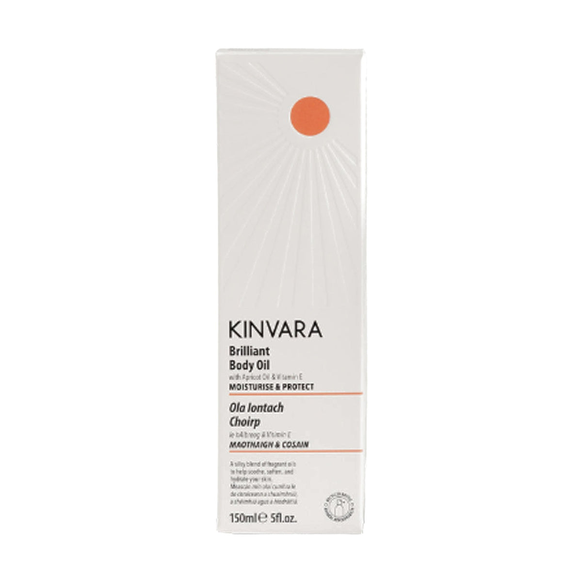 Kinvara Skincare Brilliant Body Oil (150ml) pack