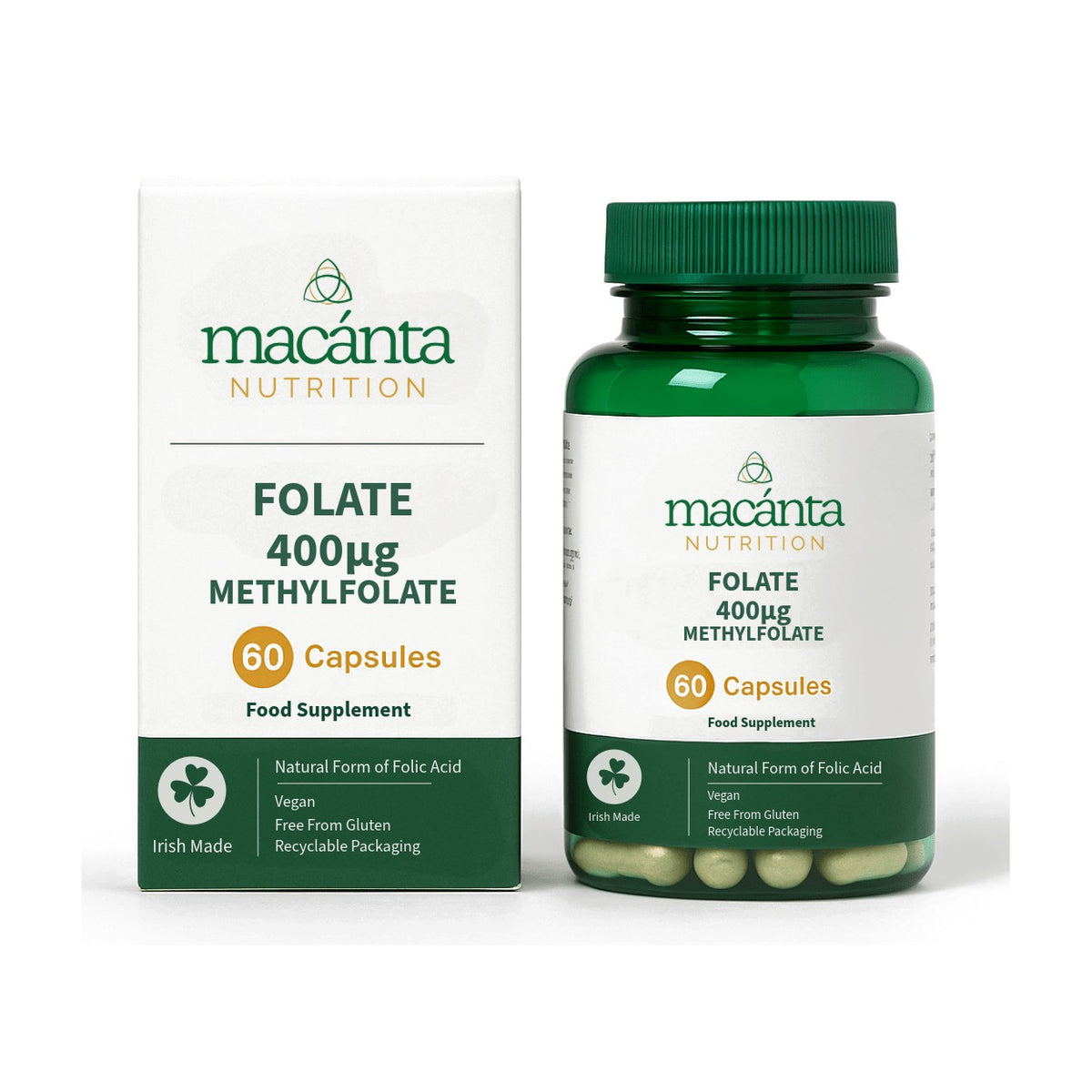 Macanta Folate 400µg Methylfolate (60 caps) pack