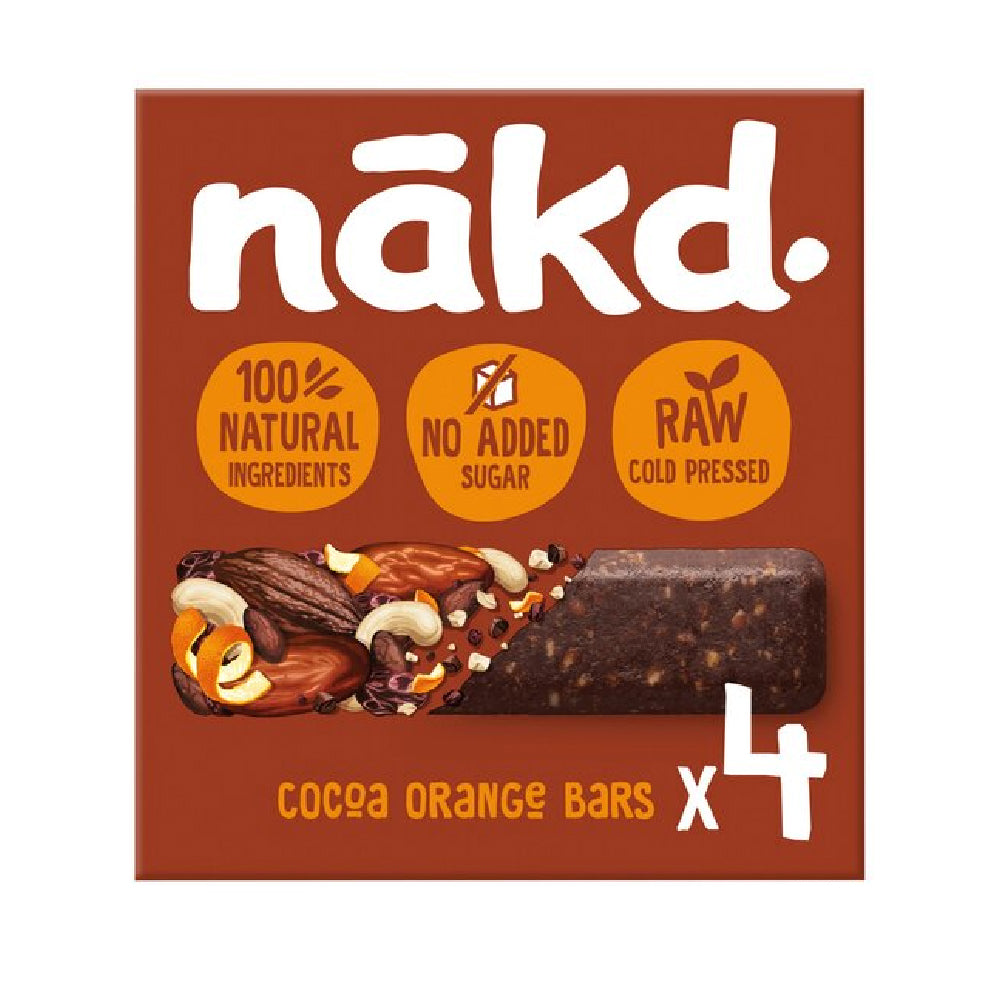 Nakd — Cocoa Orange Raw Fruit & Nut Bar (4 x 35g)