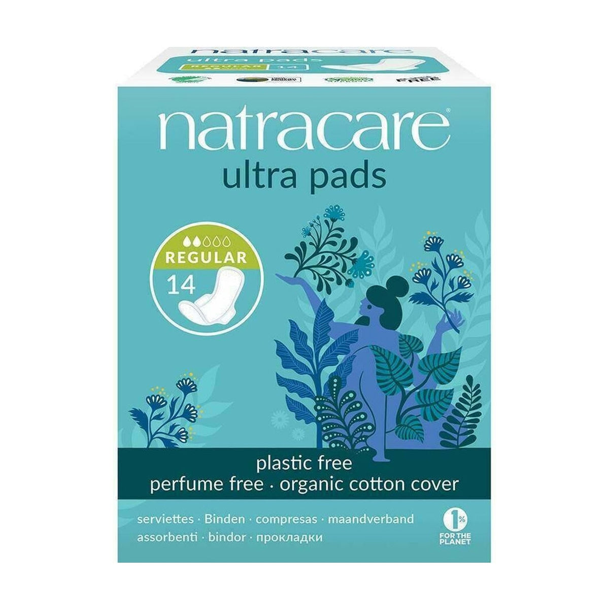 Natracare Regular Ultra Pads (14 pads) pack