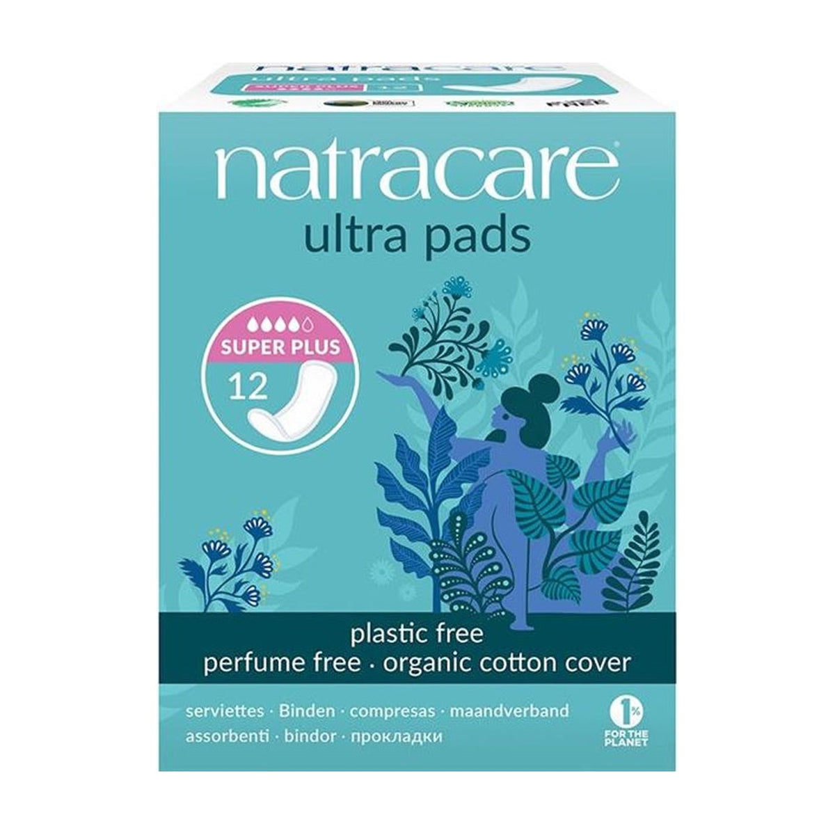 Natracare Ultra Super Plus Period Pads (12 pads) pack