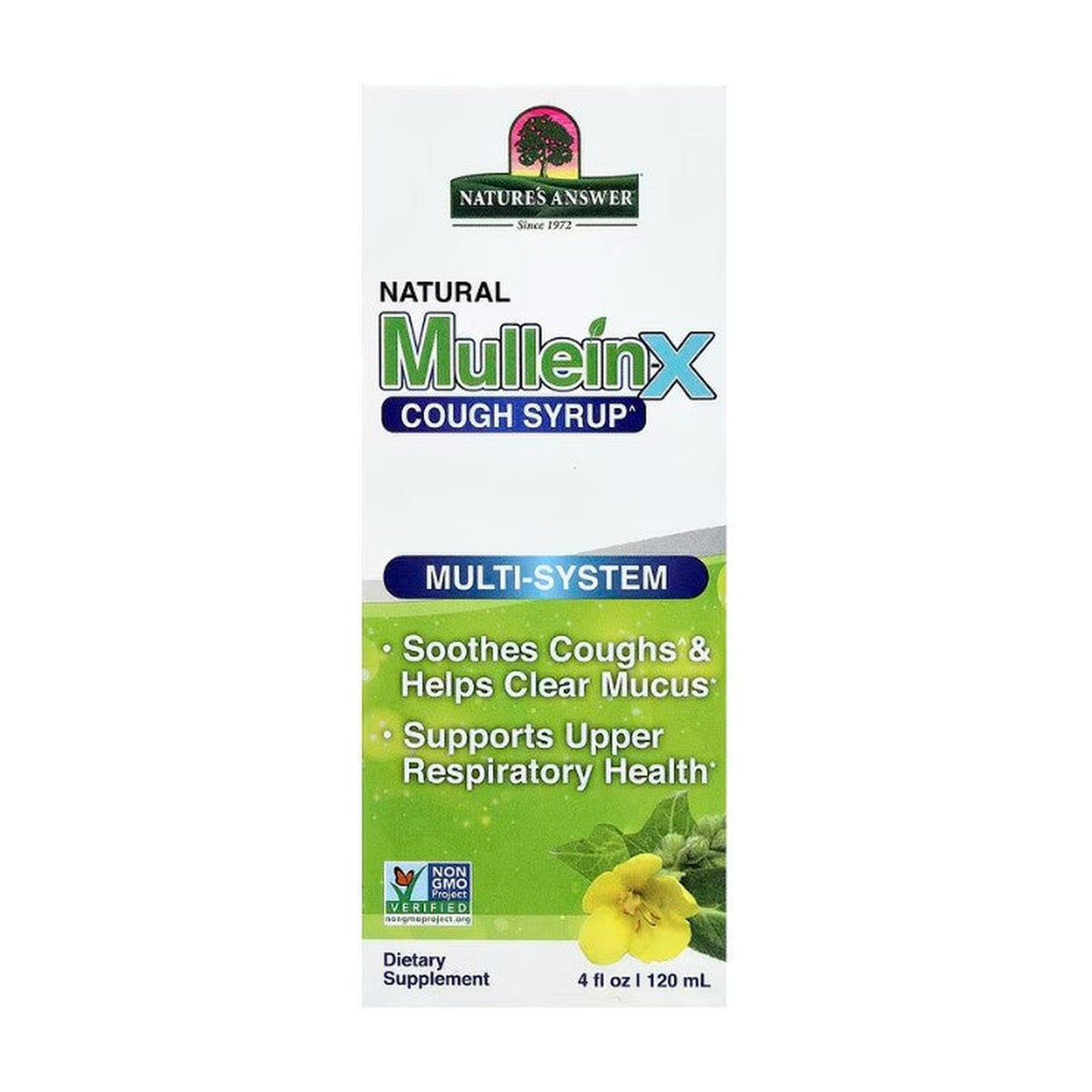 Nature's Answer - Natural Mullein-X Cough Syrup (120 ml.) pack front