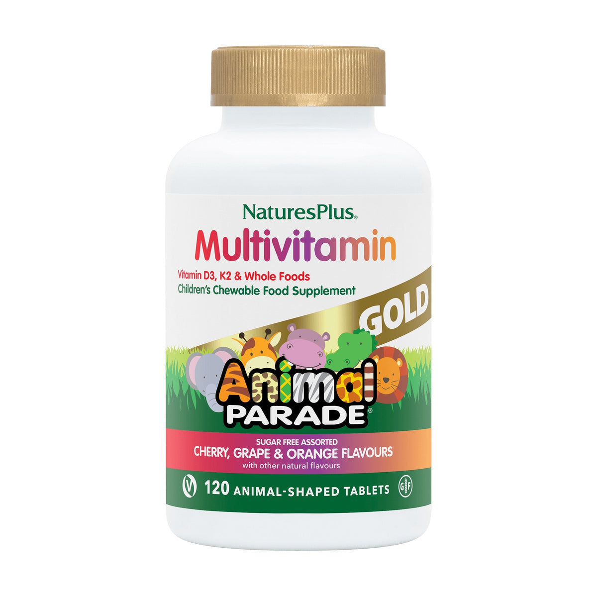 Nature's Plus Animal Parade GOLD Multivitamin, Assorted (120 chewables) pack