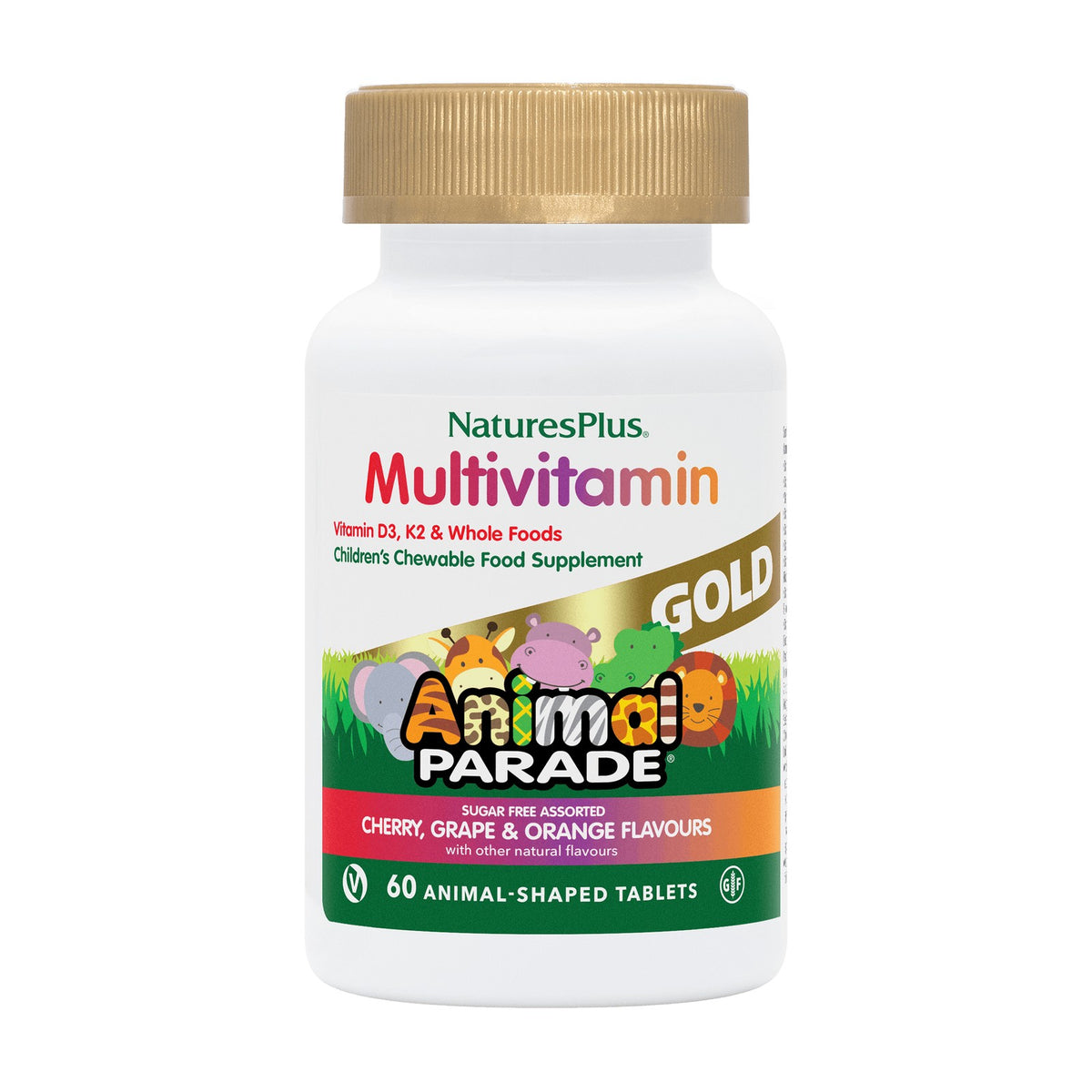 Nature's Plus Animal Parade GOLD Multivitamin, Assorted (60 chewables) pack