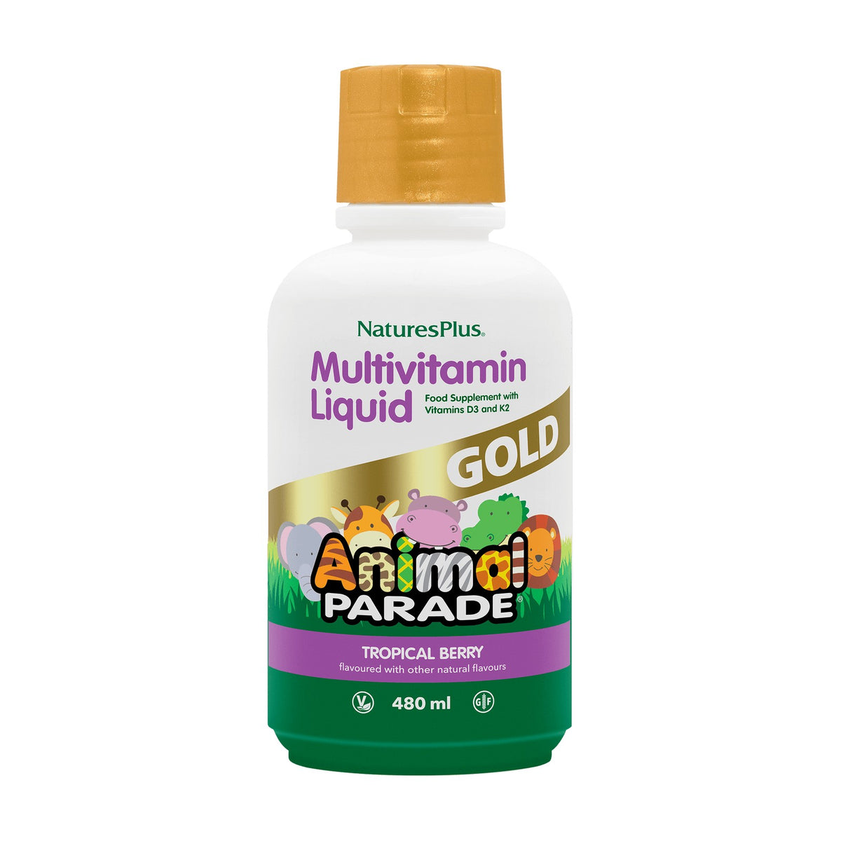 Nature's Plus Animal Parade GOLD Multivitamin Children’s Liquid (480ml) pack