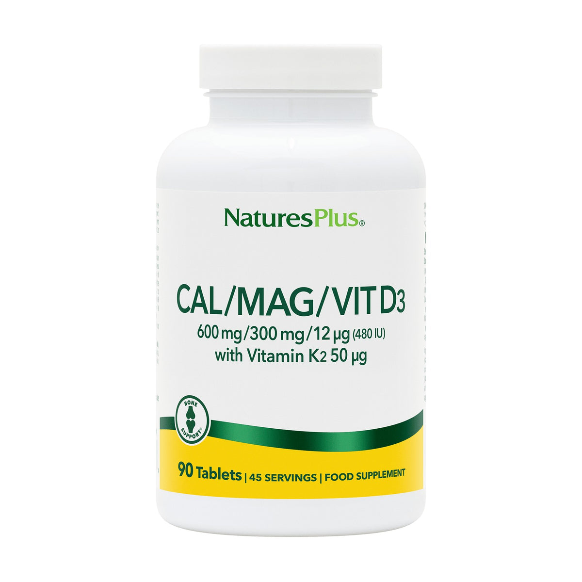 Nature's Plus Calcium/Magnesium/Vitamin D3 with Vitamin K2 (90 chewables) pack
