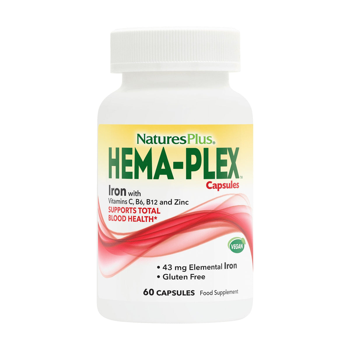 Nature's Plus HEMA-PLEX Iron (60 caps) pack