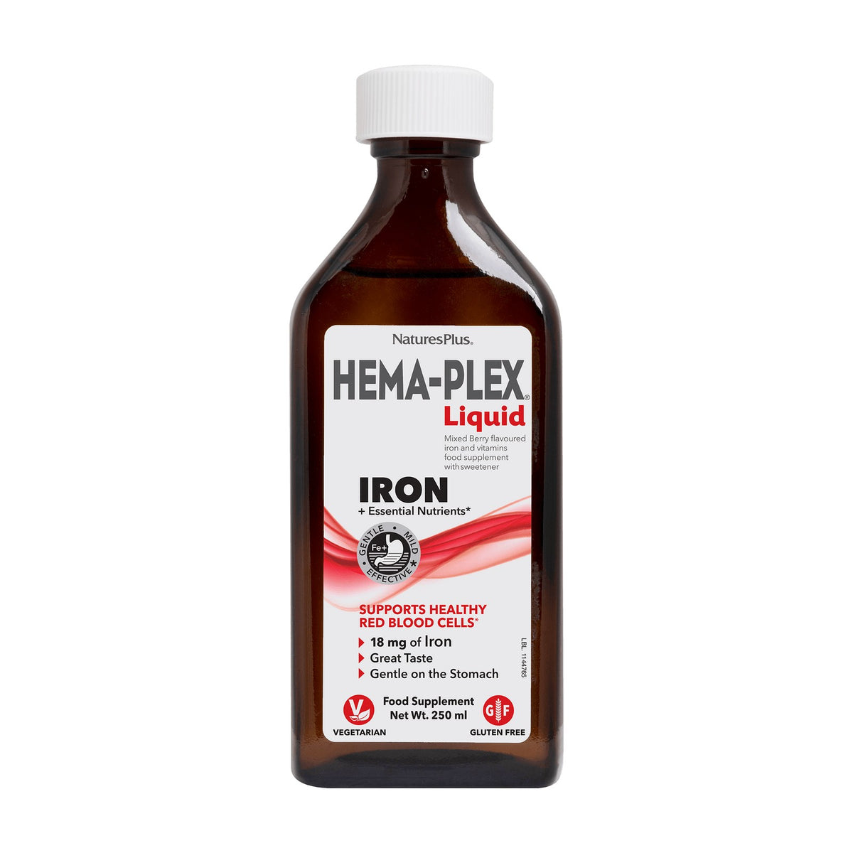 Nature's Plus HEMA-PLEX Liquid Iron (250ml) pack