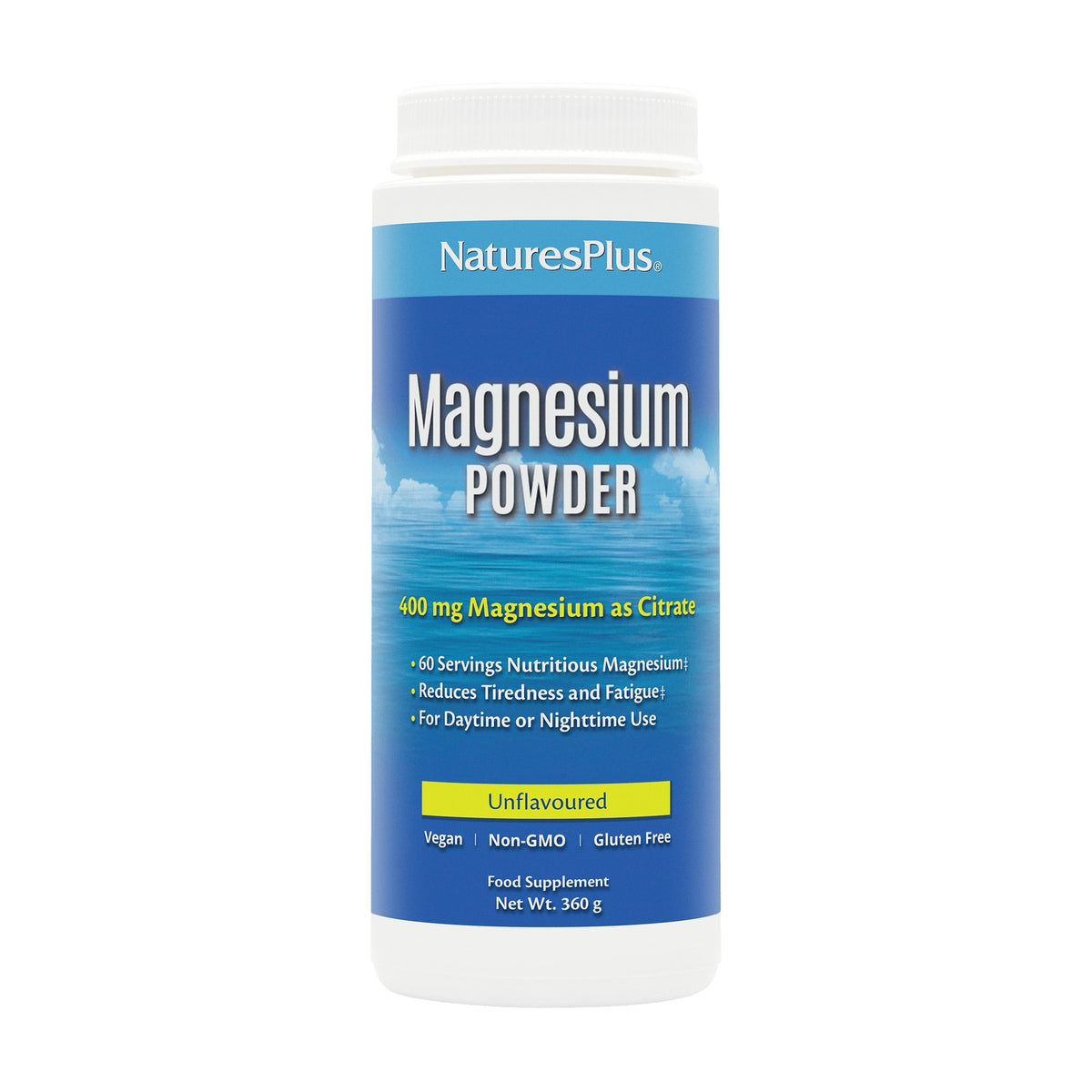 Nature's Plus Magnesium Powder - Unflavoured (360g) pack