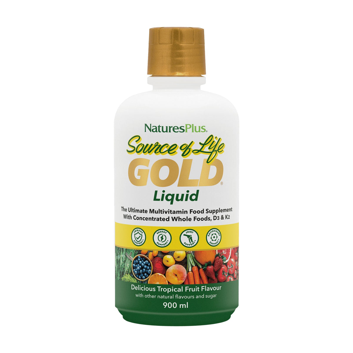Nature's Plus Source of Life GOLD Multivitamin Liquid (900ml) pack
