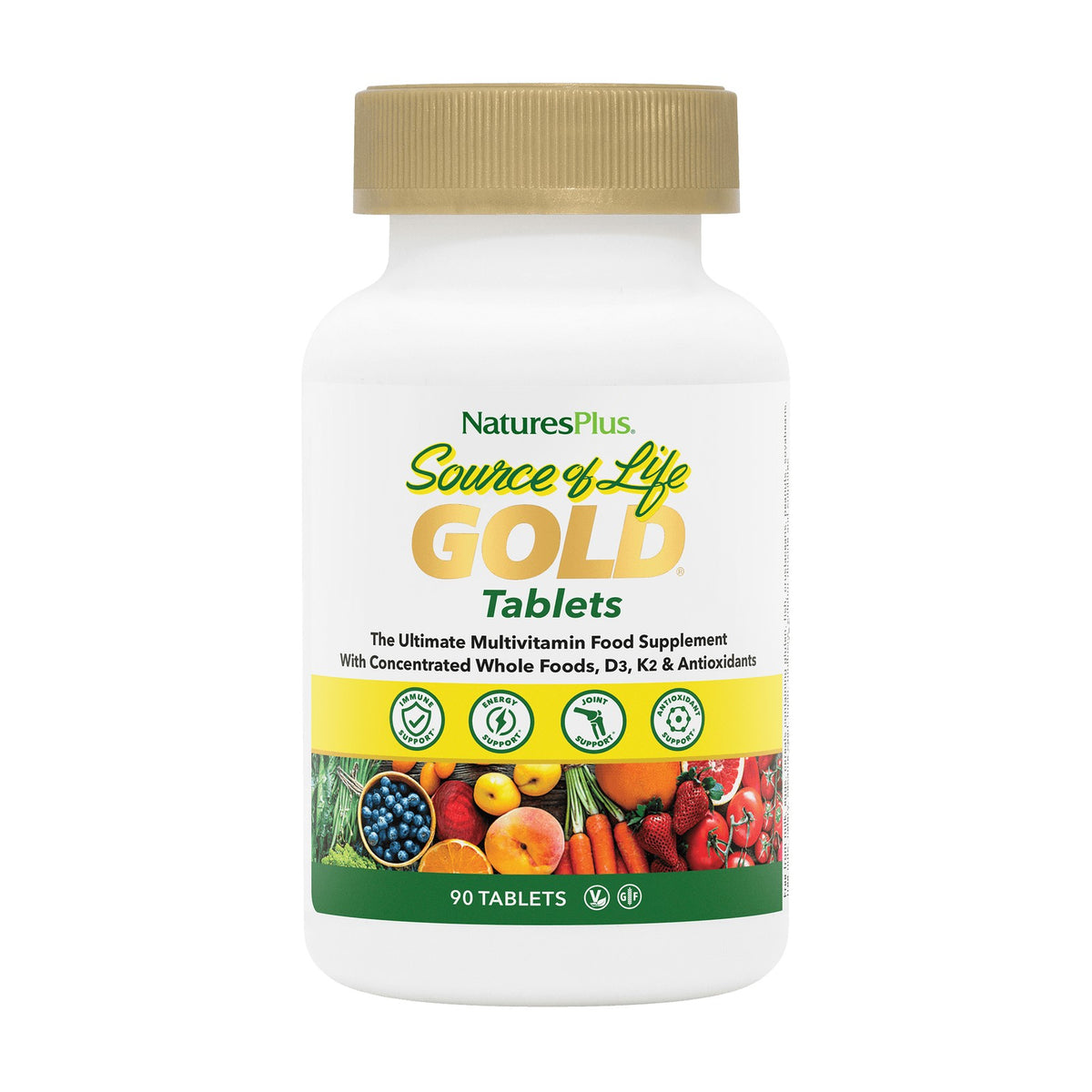 Nature's Plus Source of Life GOLD Multivitamin (90 tabs) pack