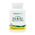 Nature's Plus Vitamin D3 1000 IU/Vitamin K2 100 mcg (90 caps) pack