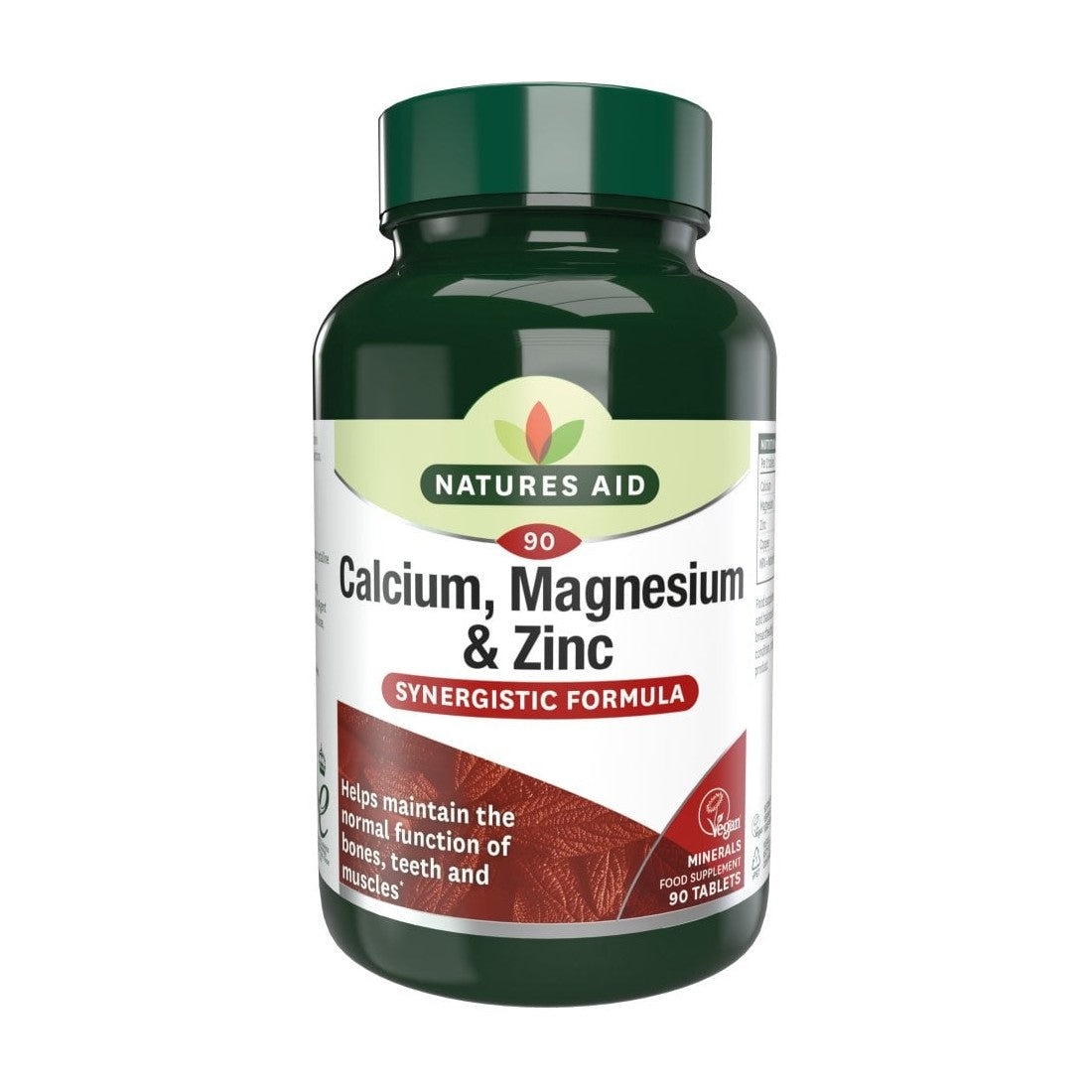 Natures Aid Calcium, Magnesium & Zinc (90 tablets)