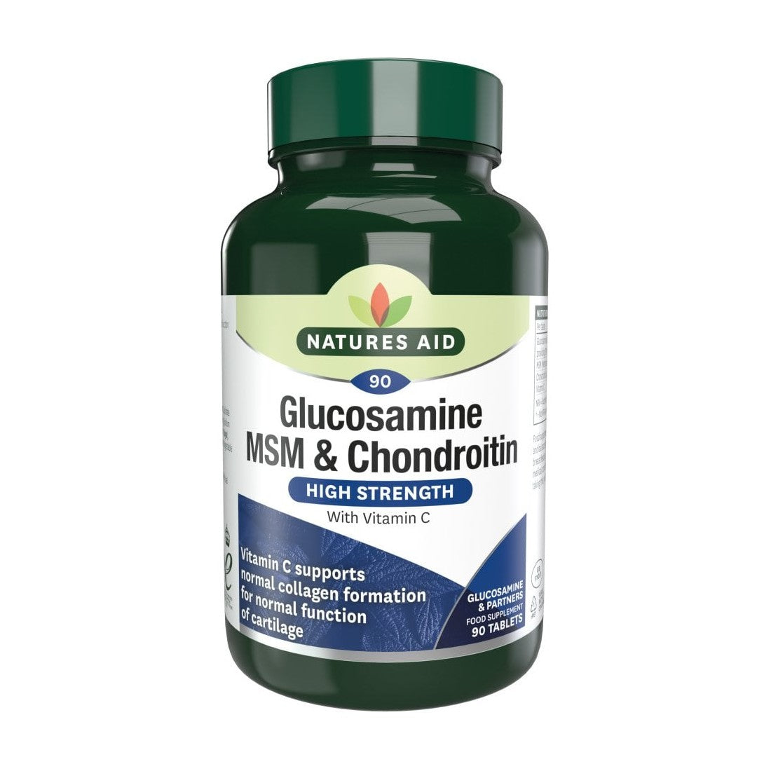 Natures Aid Glucosamine, MSM & Chondroitin with Vitamin C (90 tablets)