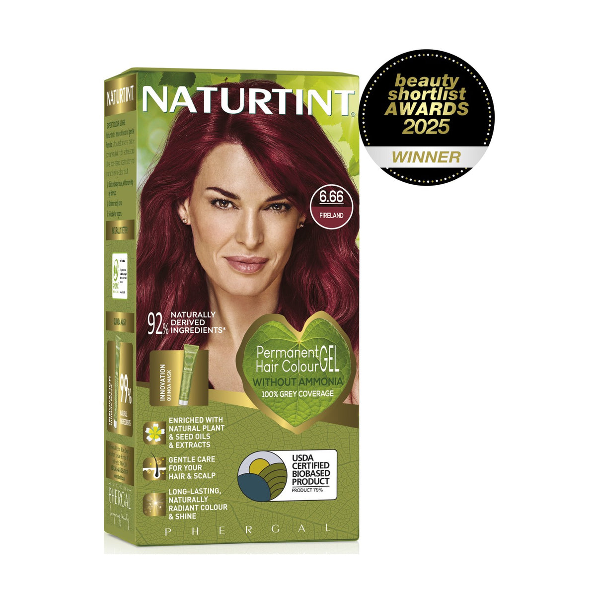 Naturtint Permanent Hair Colour 6.66 Fireland 170ml pack