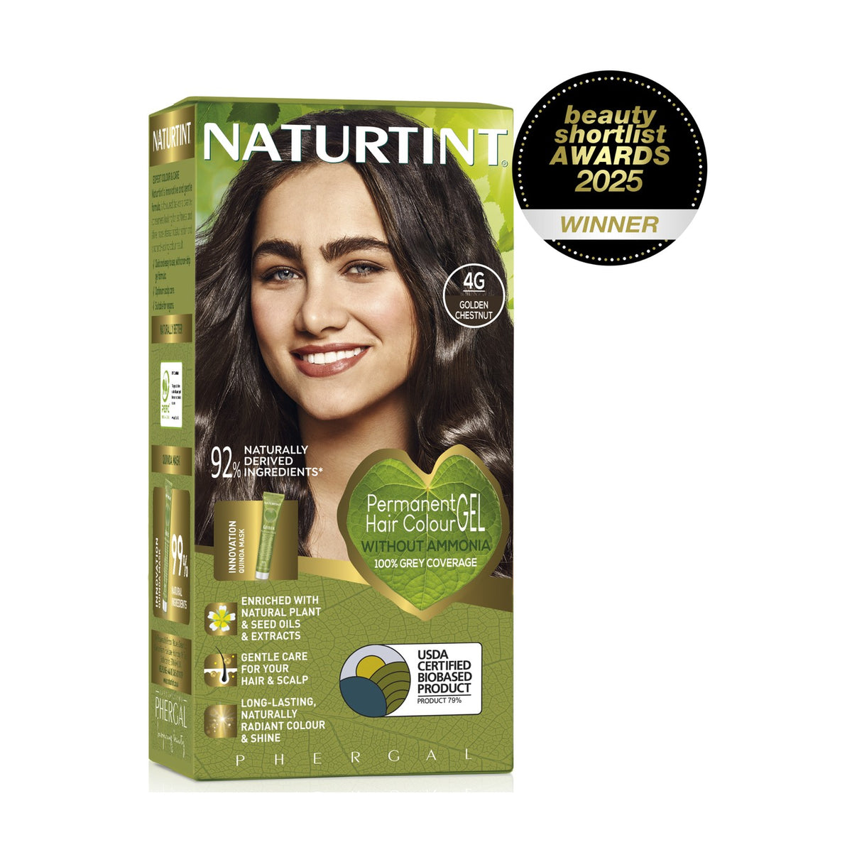 Naturtint Permanent Hair Colour Gel 4G Golden Chestnut 170ml pack