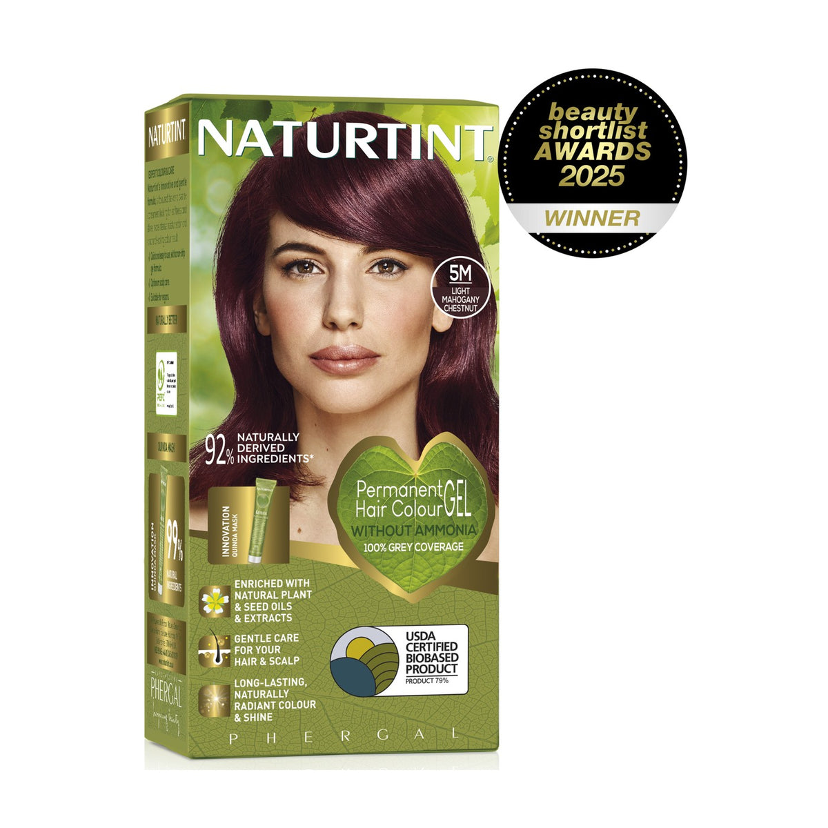 Naturtint Permanent Hair Colour Gel 5M Light Mahogany Chestnut 170ml pack