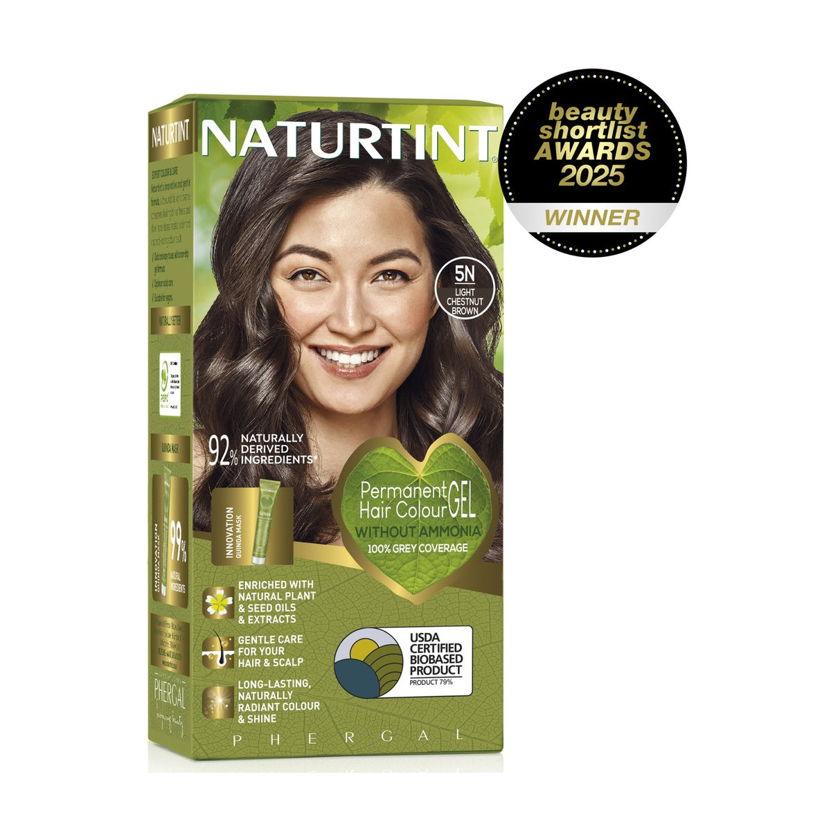 Naturtint Permanent Hair Colour Gel 5N Light Chestnut Brown 170ml pack
