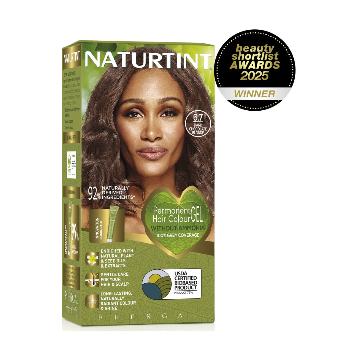 Naturtint Permanent Hair Colour Gel 6.7 Dark Chocolate Blonde 170ml pack