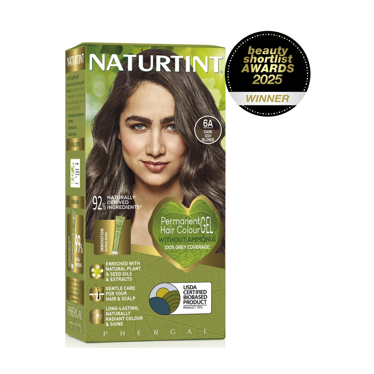 Naturtint Permanent Hair Colour Gel 6A Dark Ash Blonde 170ml pack