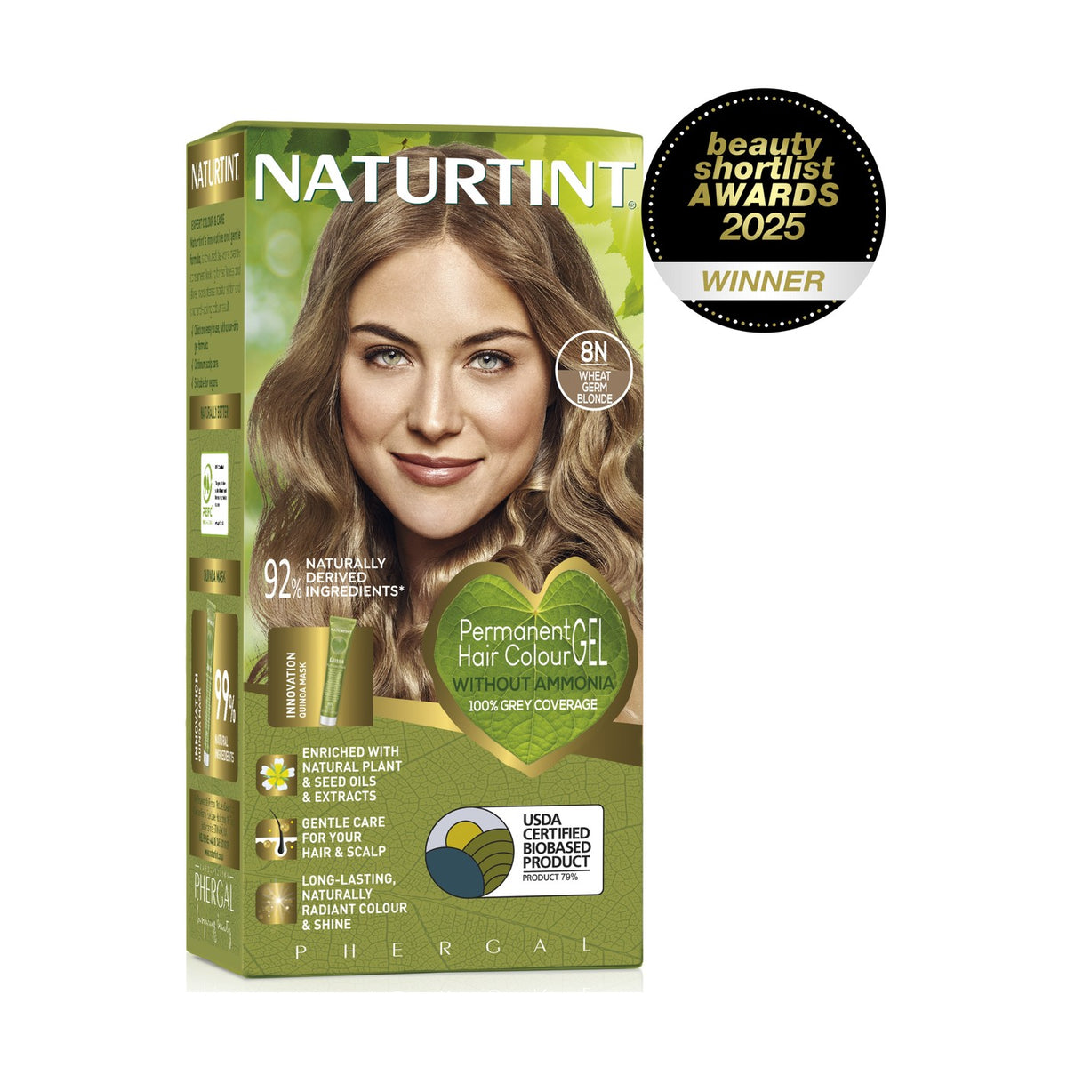 Naturtint Permanent Hair Colour Gel 8N Wheat Germ Blonde 170ml pack