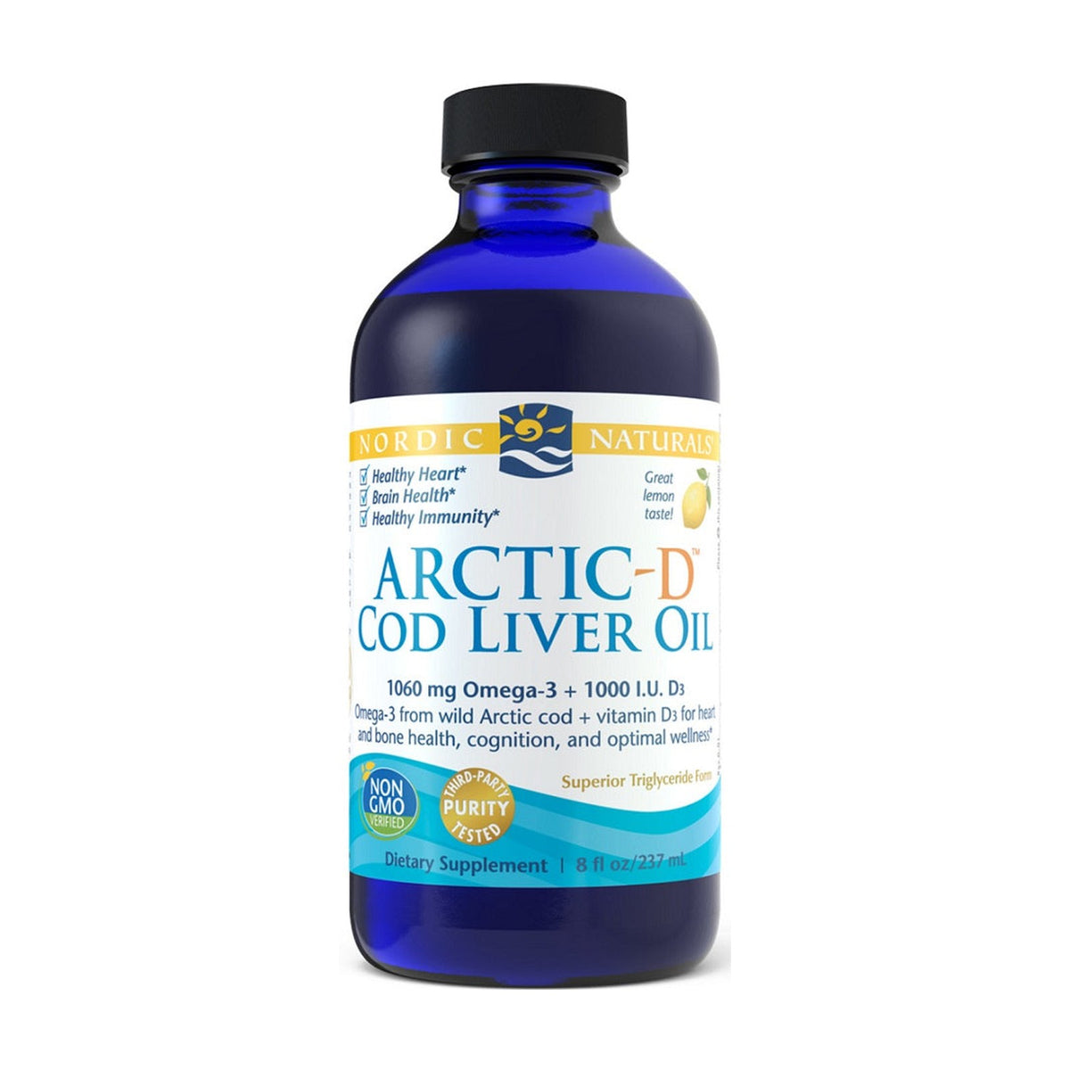 Nordic Naturals - Arctic-D Cod Liver Oil, Lemon (237 ml.) pack front