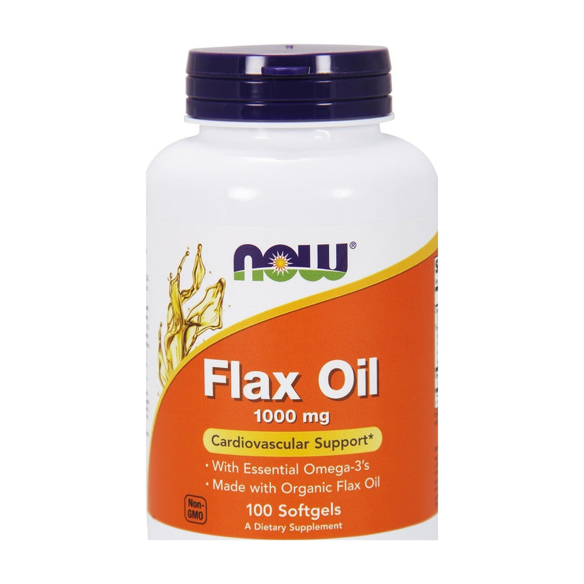 NOW Foods - Flax Oil, 1000mg (100 softgels) pack front