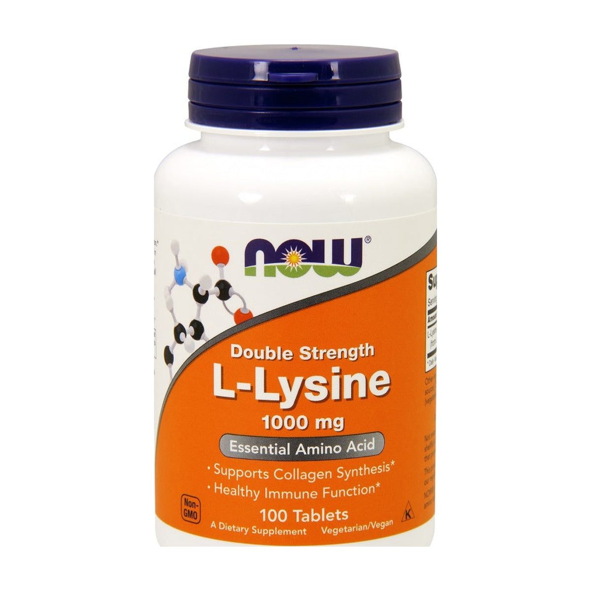 NOW Foods - L-Lysine, 1000mg (100 tabs) pack front