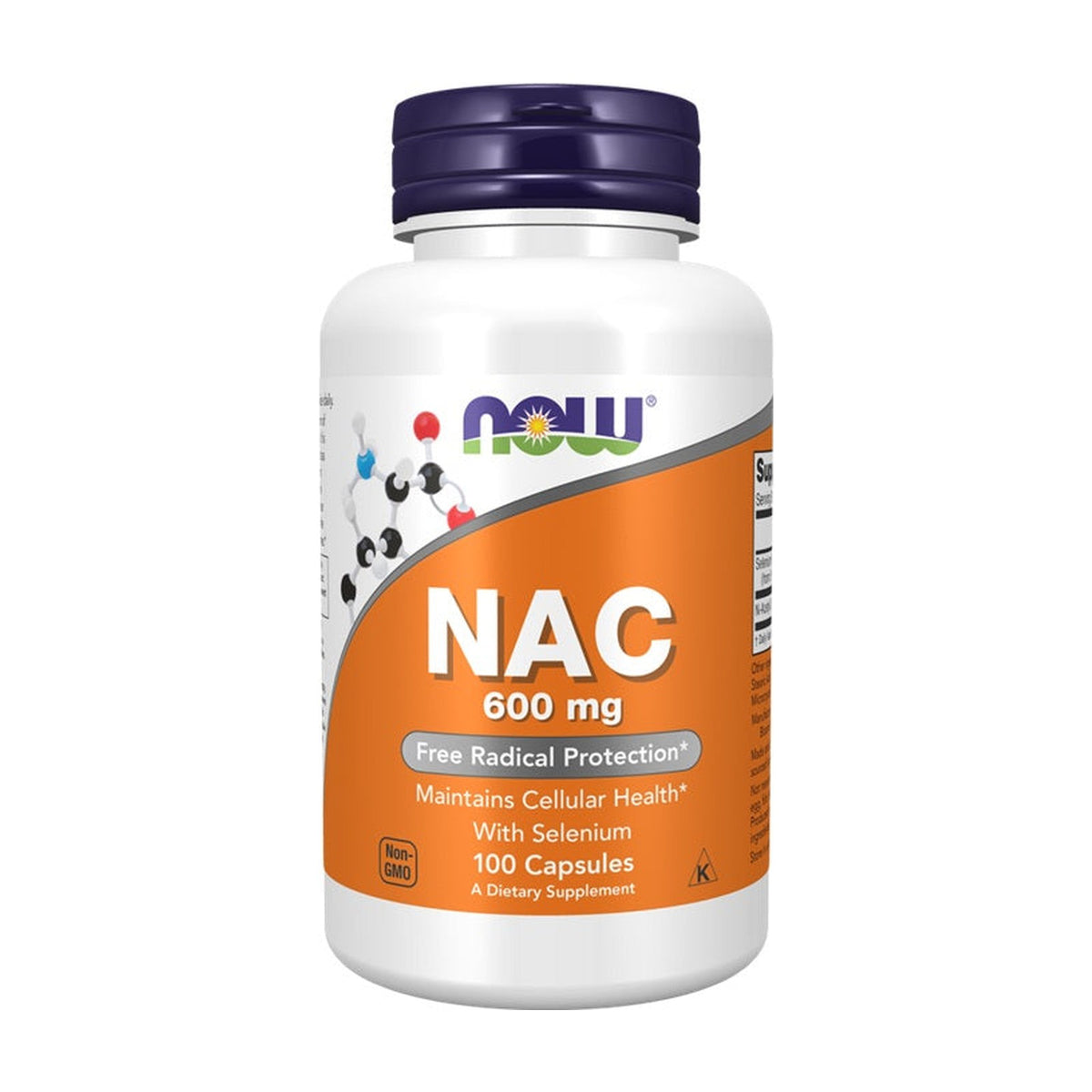NOW Foods - NAC with Selenium, 600mg (100 caps) pack front