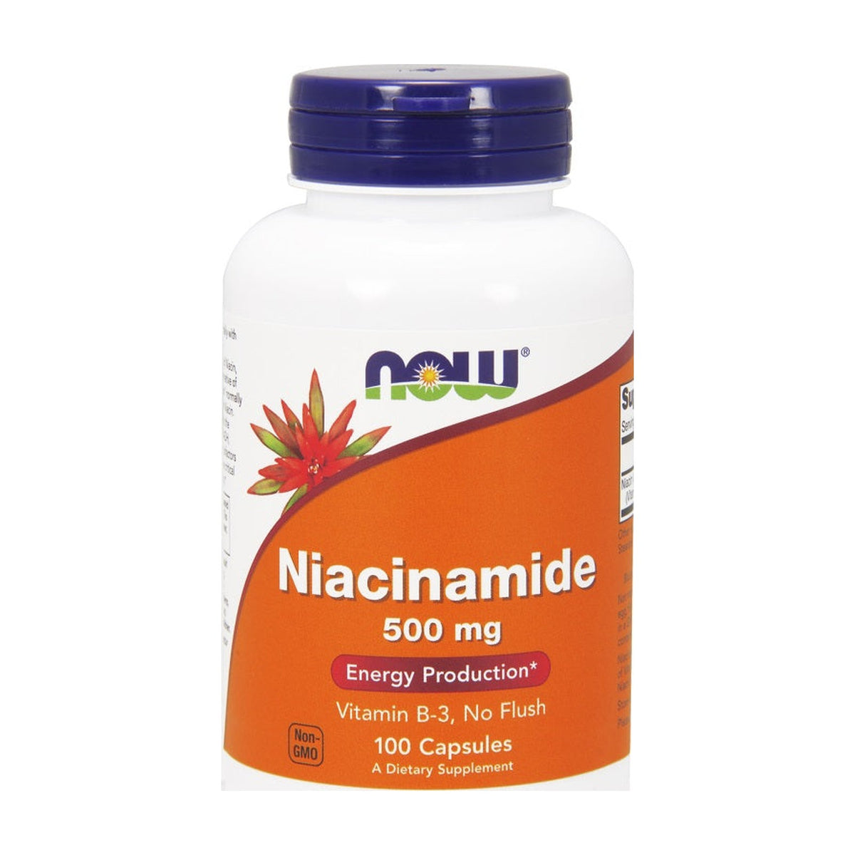 NOW Foods - Niacinamide, 500mg (100 caps) pack front