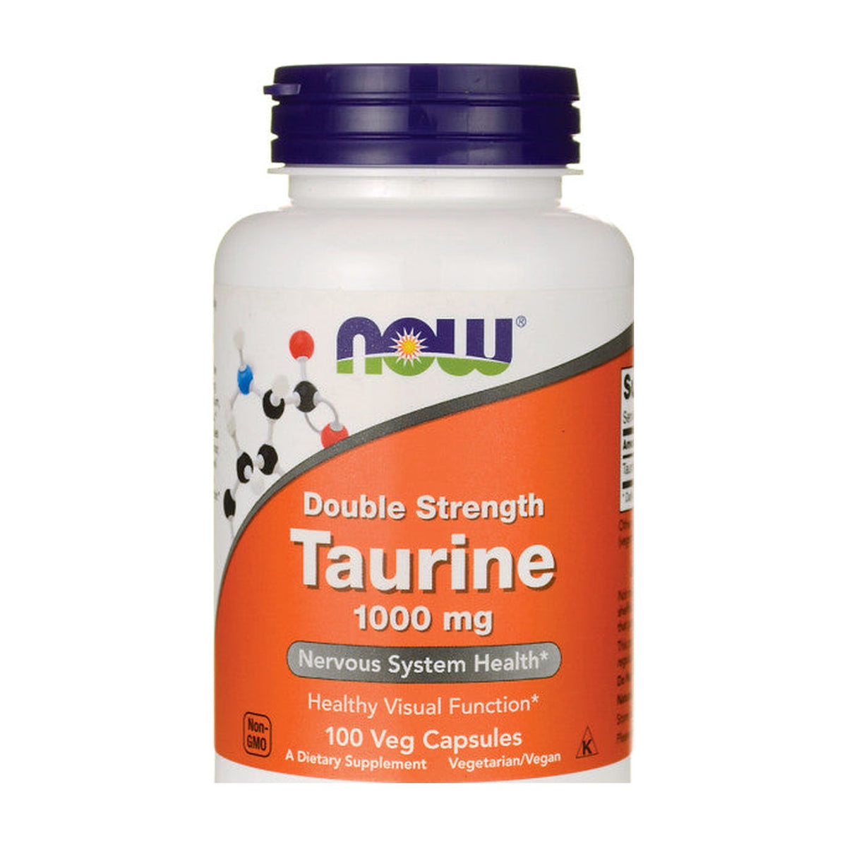 NOW Foods - Taurine, 1000mg Double Strength (100 vcaps) pack front