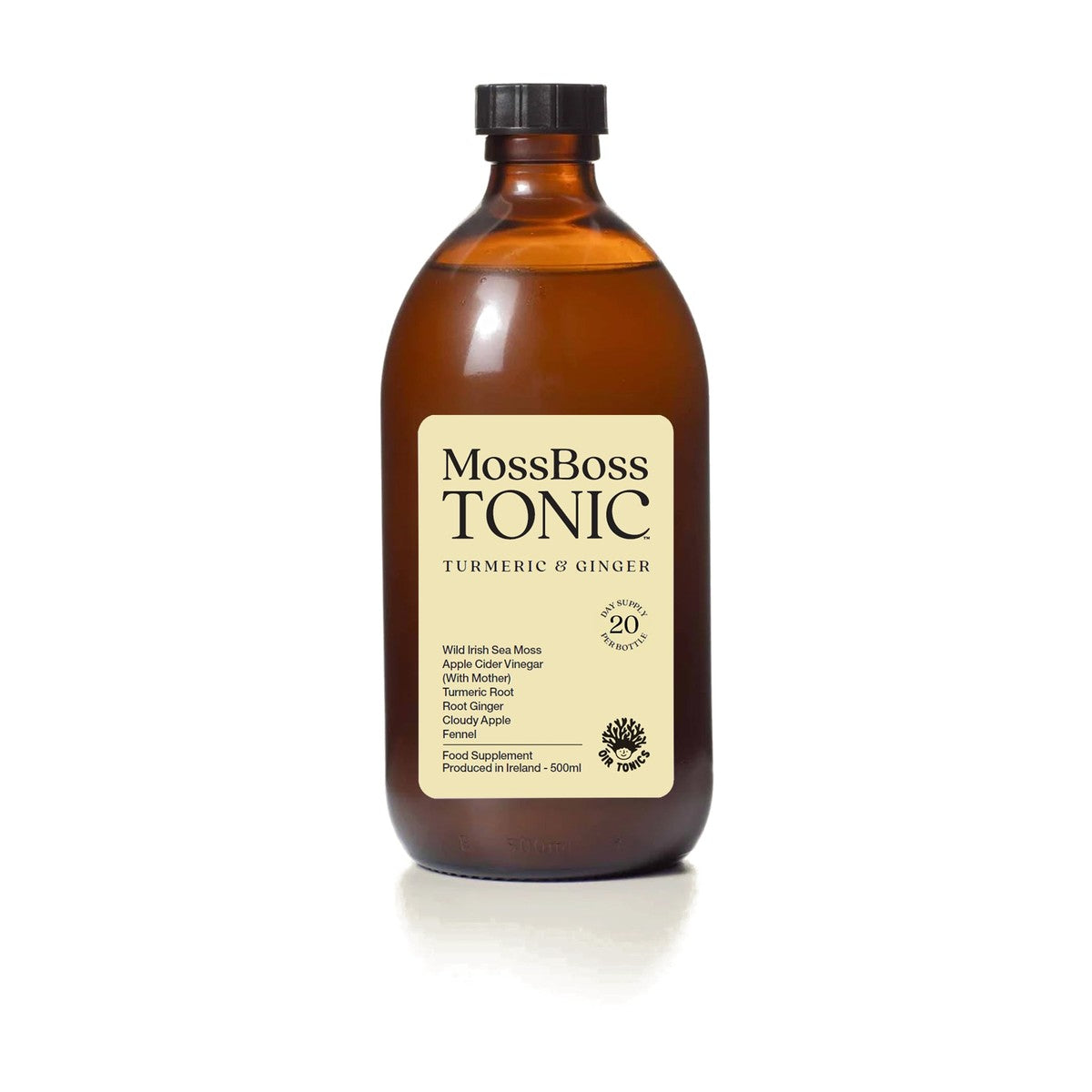 Óir Tonics Moss Boss Tonic Turmeric & Ginger (500ml) pack